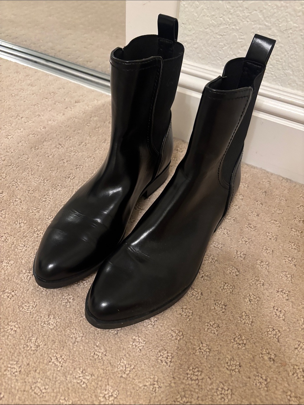 Splendid Black faux-leather Chelsea Ankle Boots